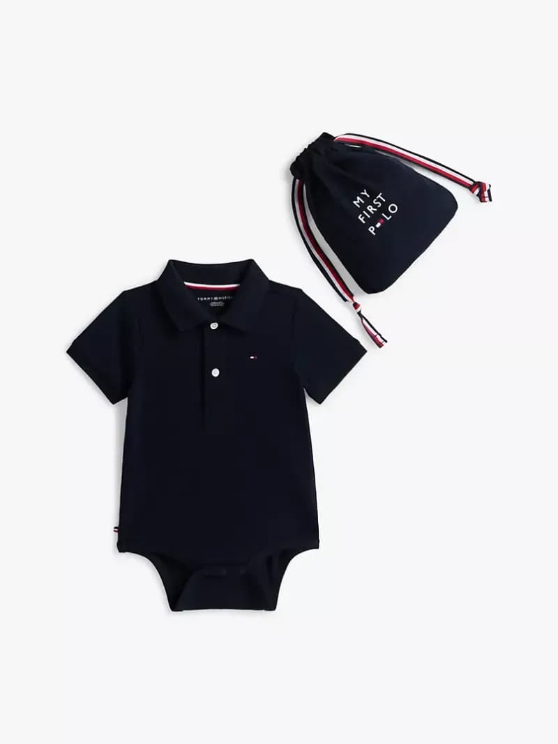 Babies' Polo Onesie And Gift Bag
